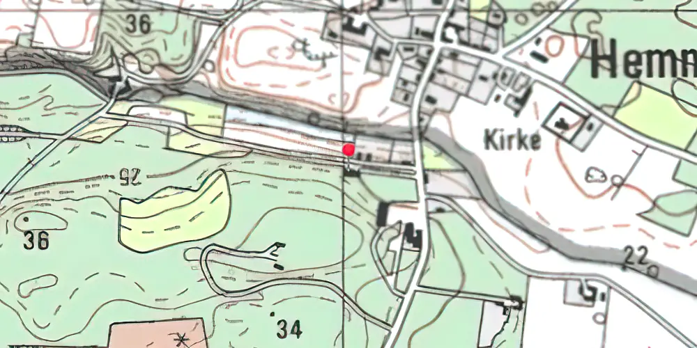 Historisk kort over Glesborg Station 
