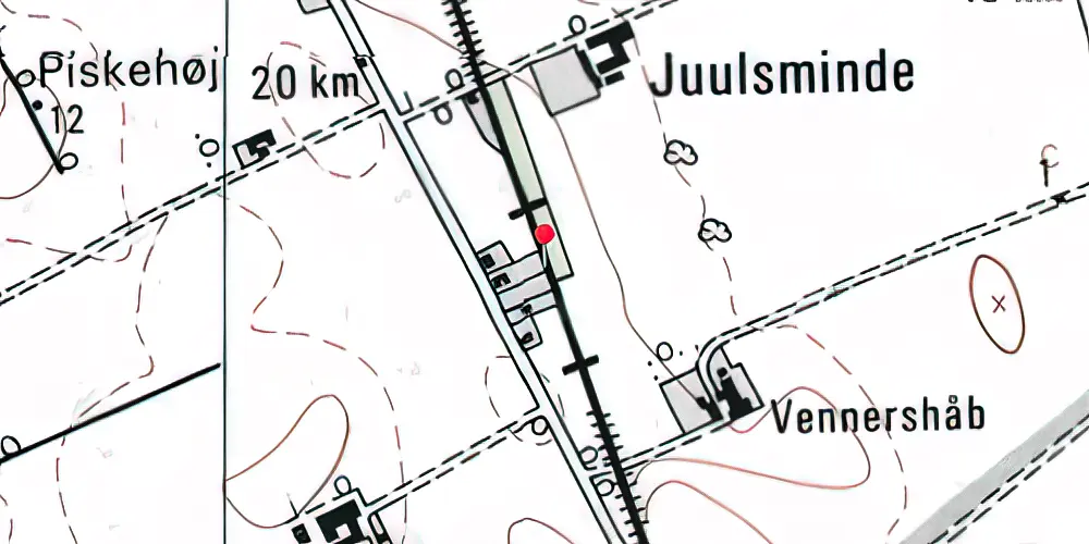 Historisk kort over Gedesby Trinbræt
