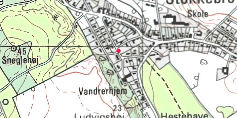 Historisk kort over Gjerrild Station