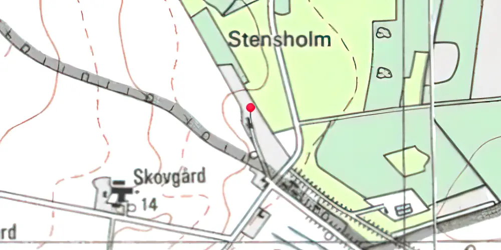 Historisk kort over Tornled Station