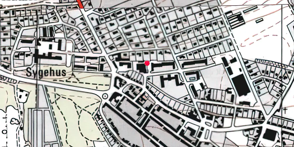 Historisk kort over Grenaa Vestbanegård
