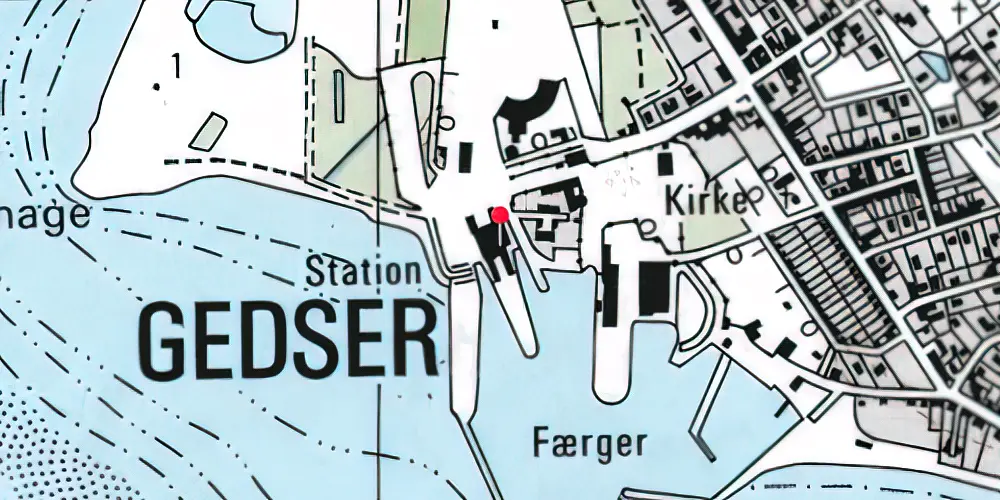 Historisk kort over Gedser Station 
