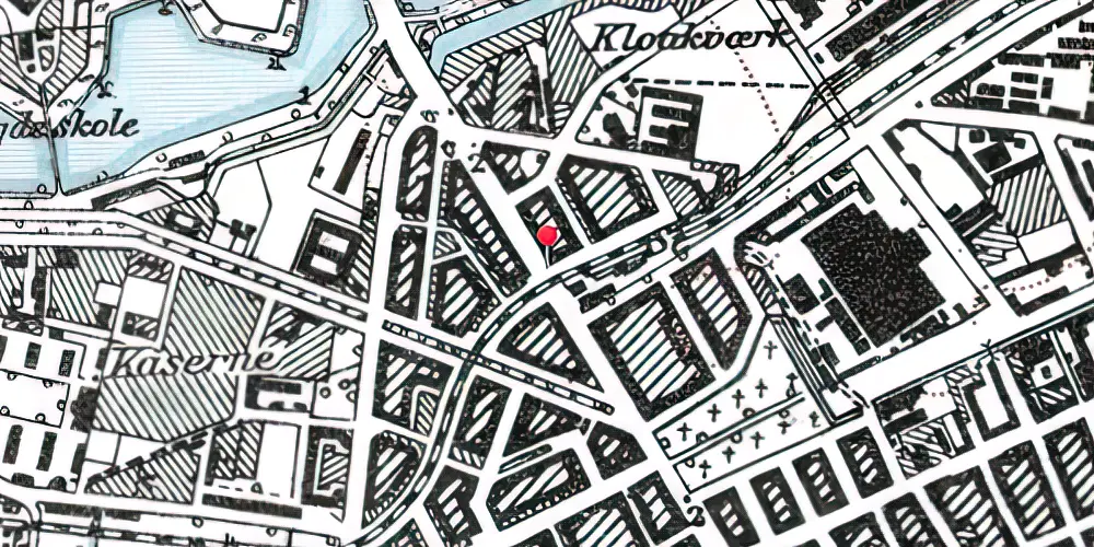 Historisk kort over Amagerbro Station [1907-1938]