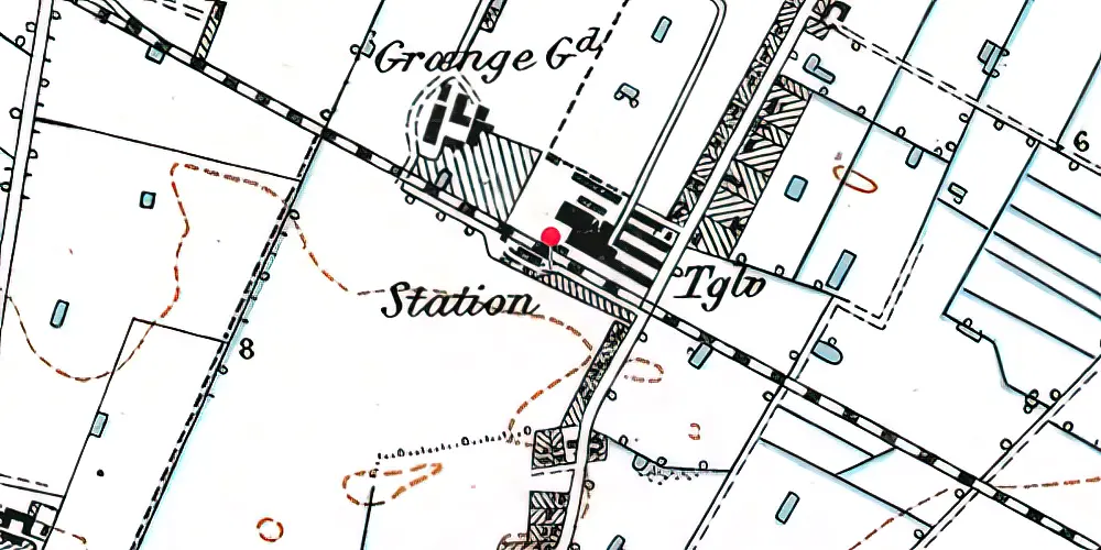 Historisk kort over Grænge Station 