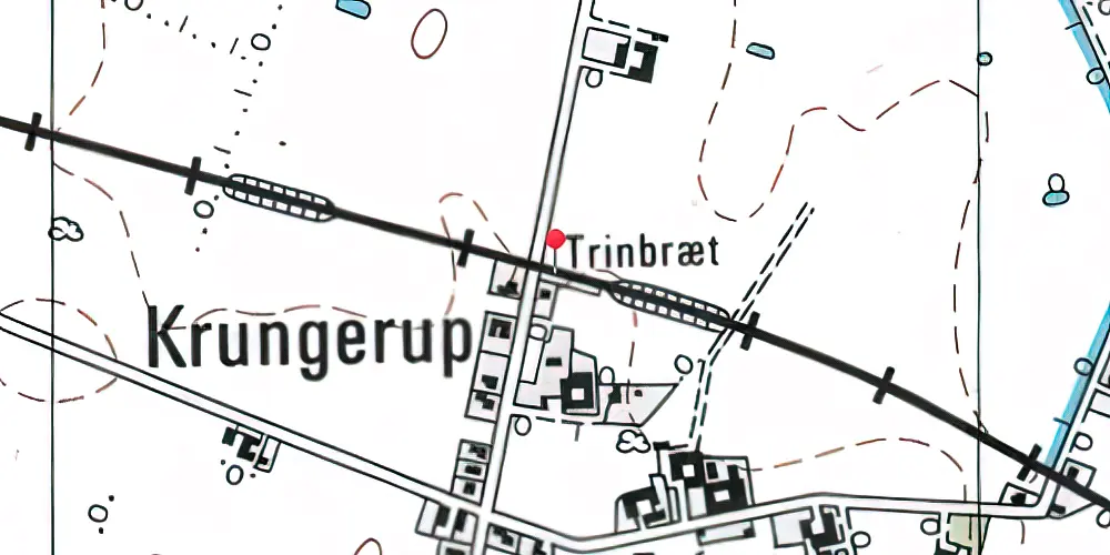 Historisk kort over Krungerup Trinbræt 