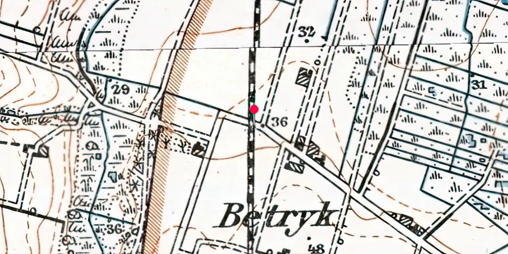 Historisk kort over Betryk Trinbræt