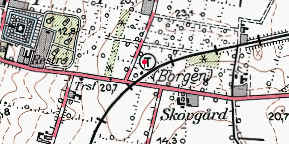 Historisk kort over Borgen Trinbræt