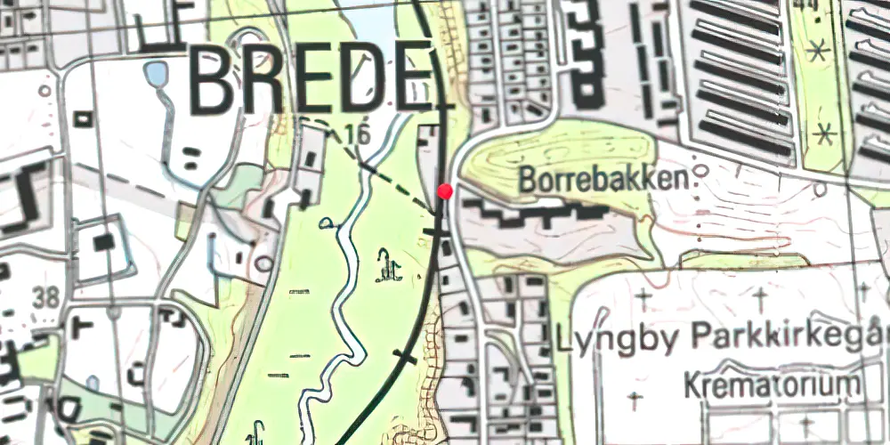 Historisk kort over Borrebakken Trinbræt
