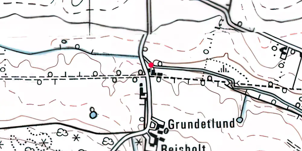 Historisk kort over Brakker Skovvej Trinbræt (uofficielt)