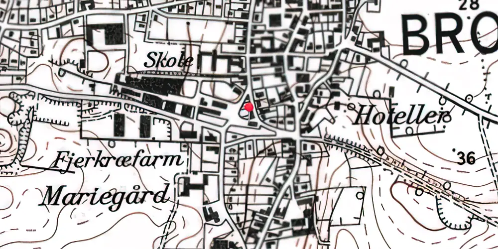 Historisk kort over Broager Station
