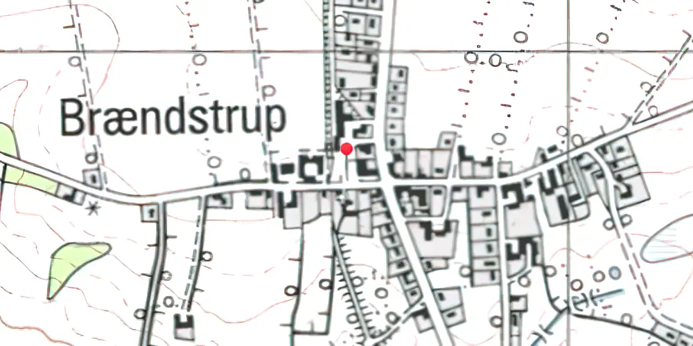 Historisk kort over Brændstrup Station