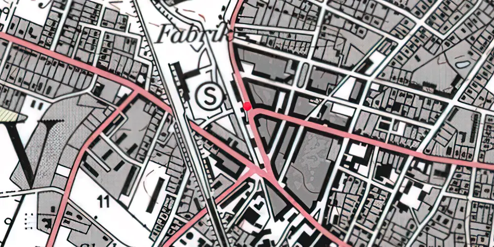 Historisk kort over Brønderslev Station [1871-1966]