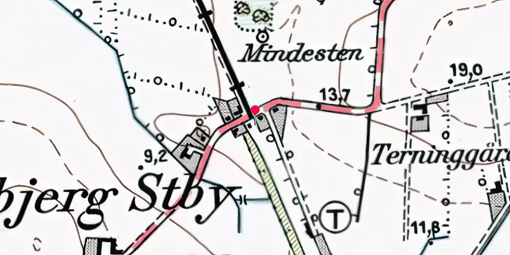 Historisk kort over Dejbjerg Trinbræt