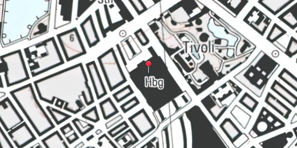 Historisk kort over København Hovedbanegård 