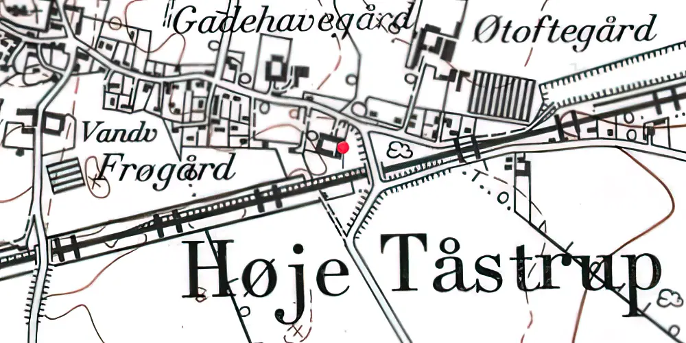 Historisk kort over Høje Taastrup Station 