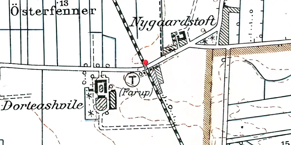 Historisk kort over Farup Trinbræt