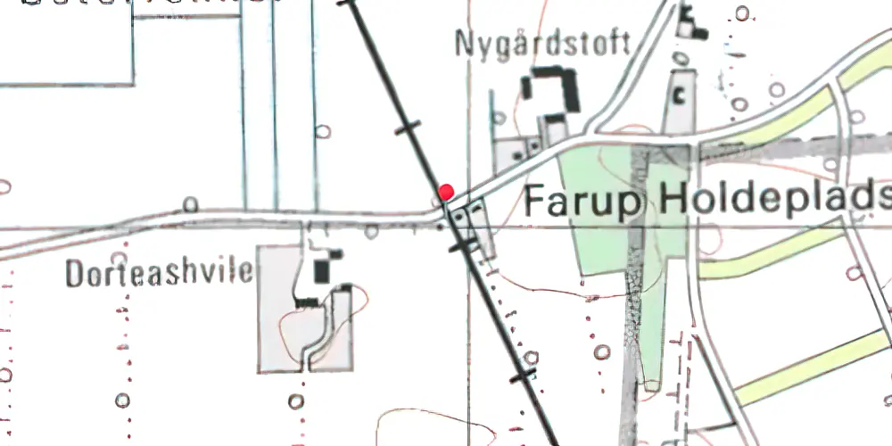 Historisk kort over Farup Trinbræt 