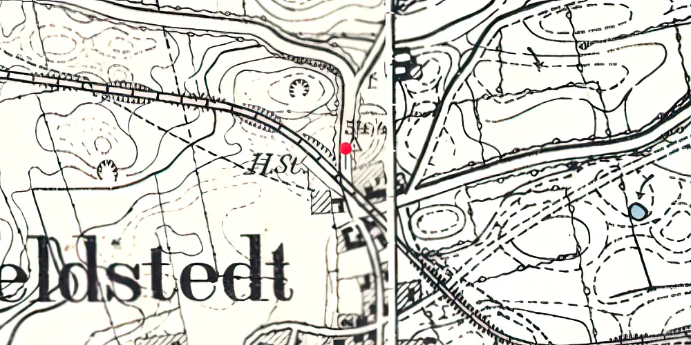 Historisk kort over Felsted Stationskro 