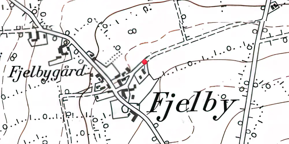 Historisk kort over Fjelby Station 
