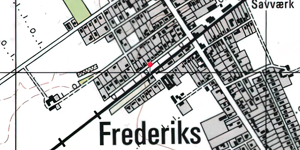 Historisk kort over Frederiks Station