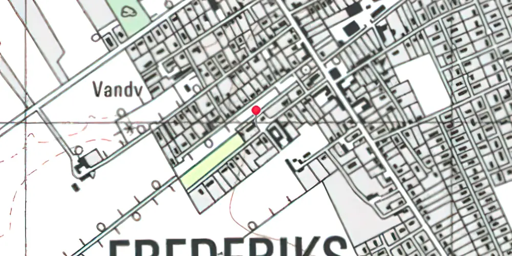 Historisk kort over Frederiks Holdeplads