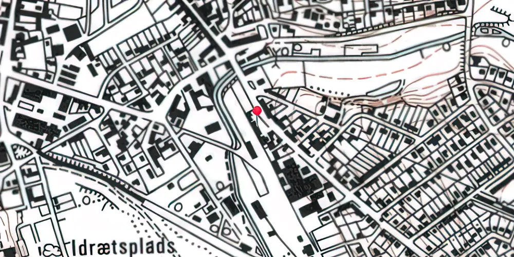 Historisk kort over Frederikssund Station [1879-1928]
