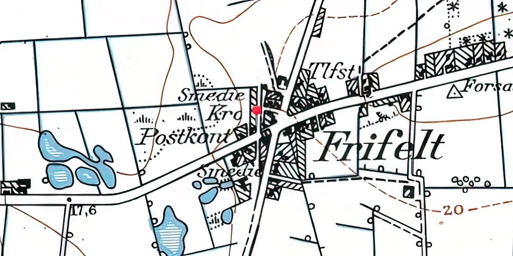 Historisk kort over Frifelt Station