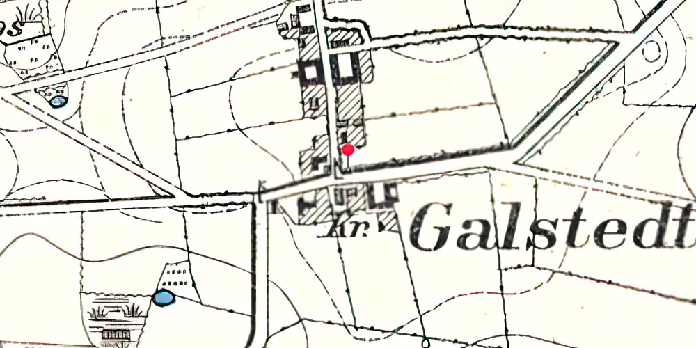 Historisk kort over Galsted Station 