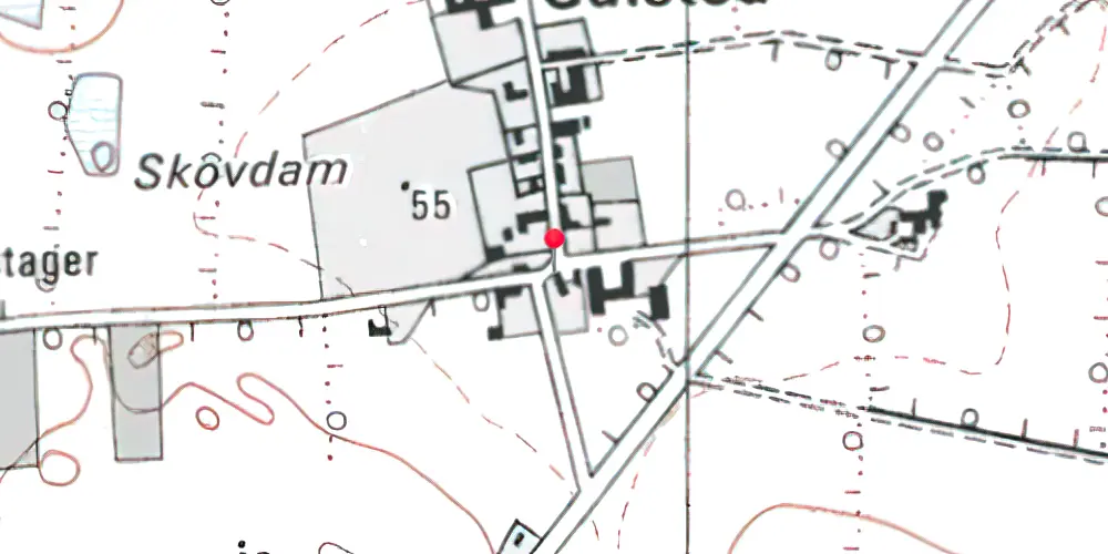 Historisk kort over Galsted Station 