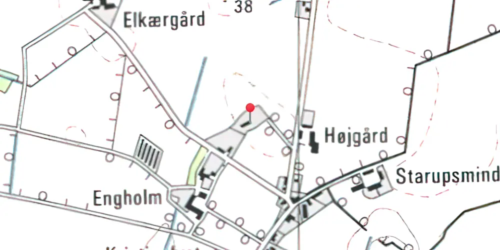 Historisk kort over Gamst Station 