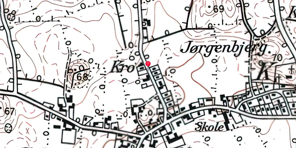 Historisk kort over Genner Stationskro
