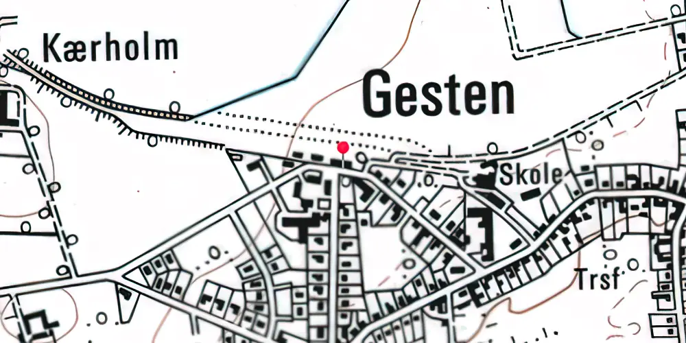 Historisk kort over Gesten Station