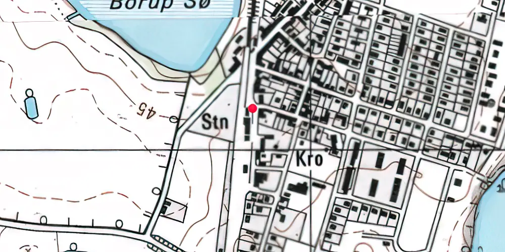 Historisk kort over Borup Station 