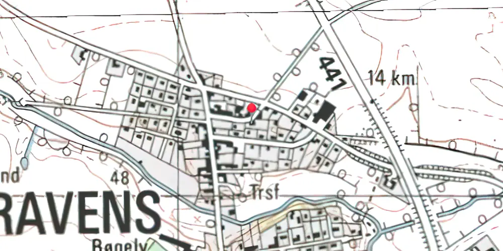 Historisk kort over Gravens Station 