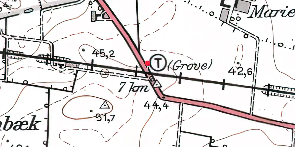 Historisk kort over Grove (SVJ) Trinbræt