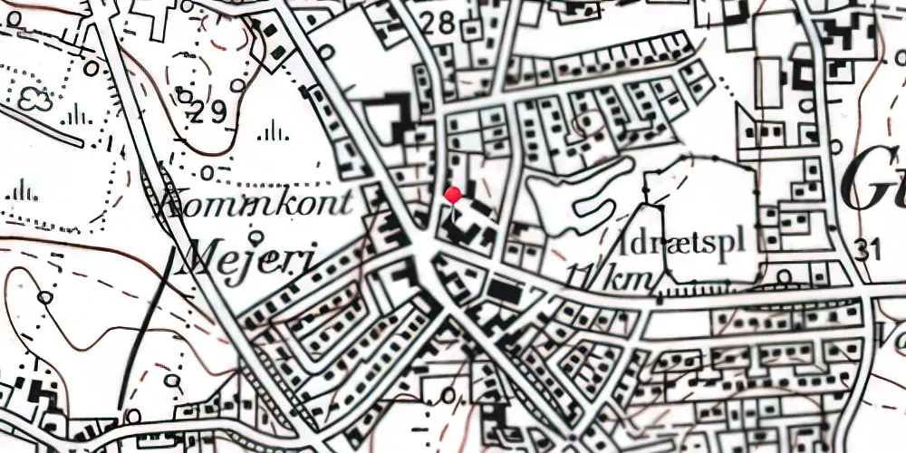 Historisk kort over Guderup Station