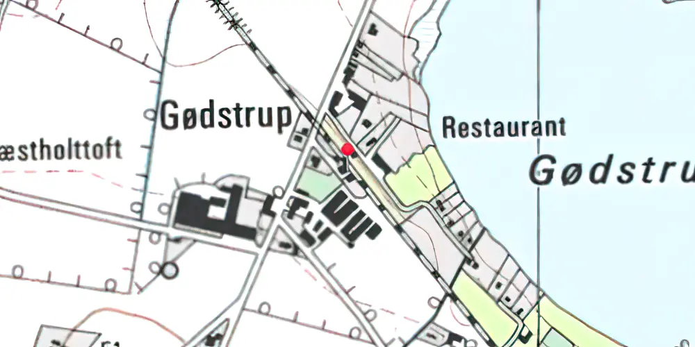 Historisk kort over Gødstrup Station [1904-1969]