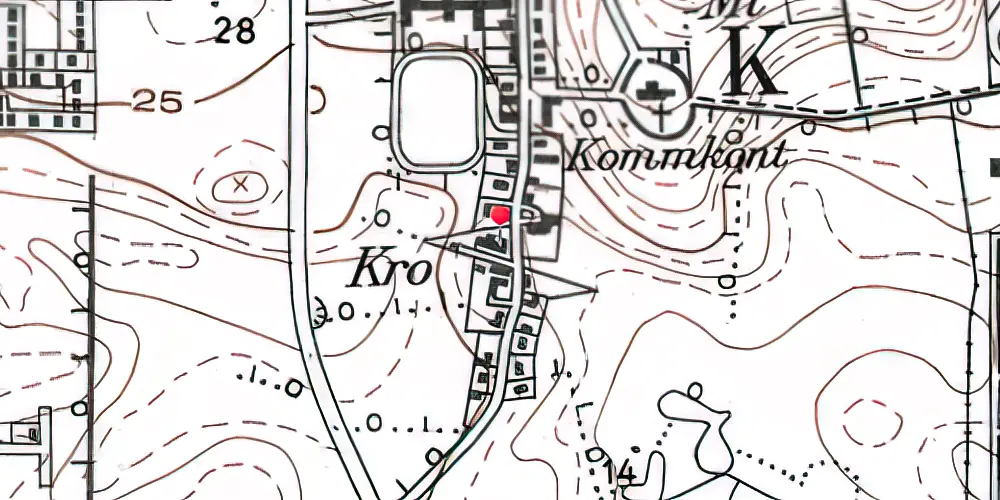 Historisk kort over Havnbjerg Stationskro 