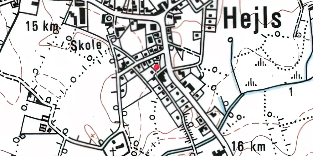 Historisk kort over Hejls Station 