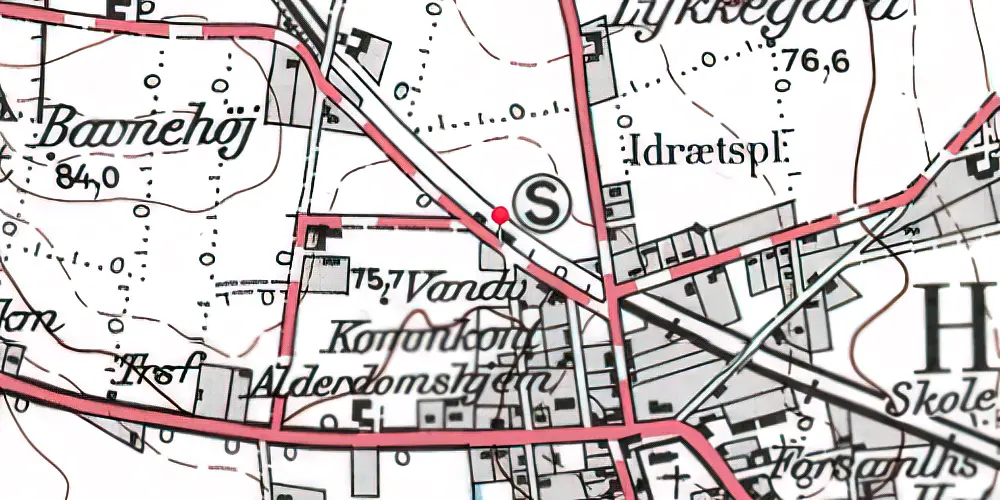 Historisk kort over Hejnsvig Station 