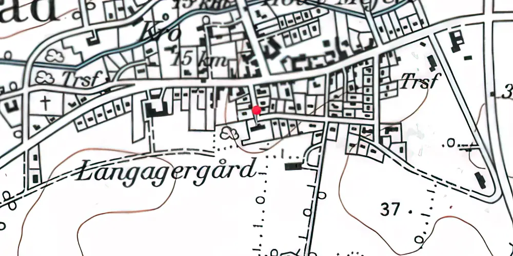 Historisk kort over Hellevad Station 