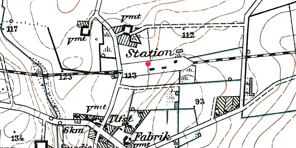 Historisk kort over Hem Station