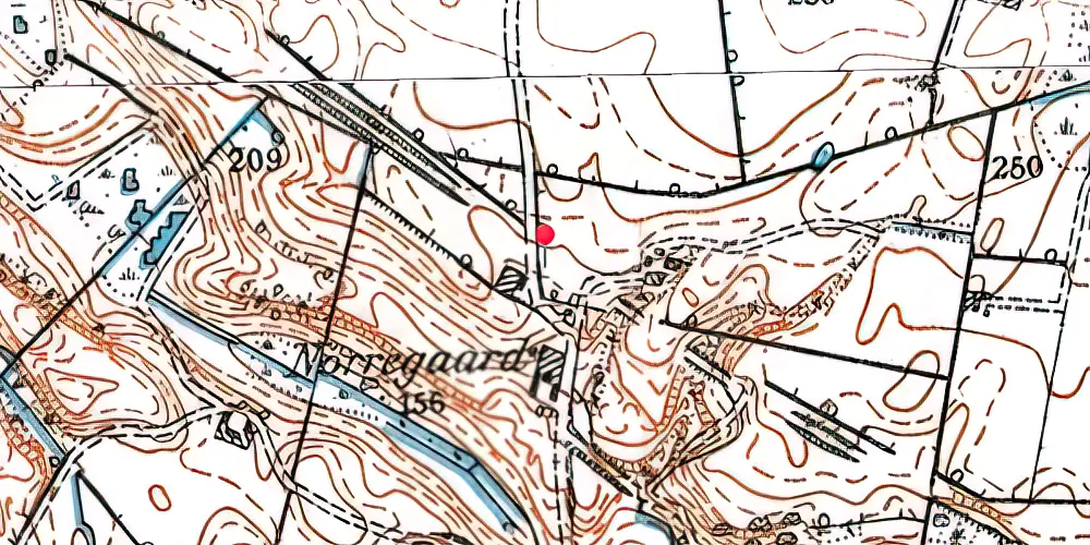 Historisk kort over Hjelmdrupvej Trinbræt 