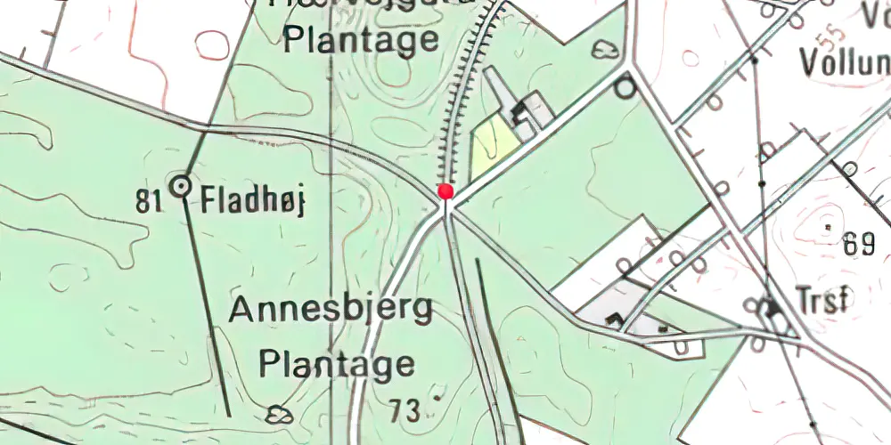 Historisk kort over Hofmansfeld Trinbræt