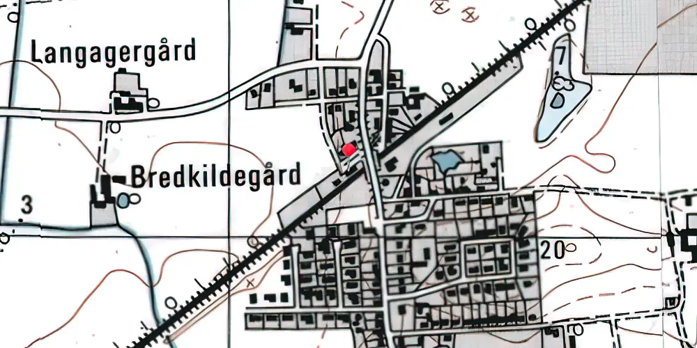 Historisk kort over Forlev Station