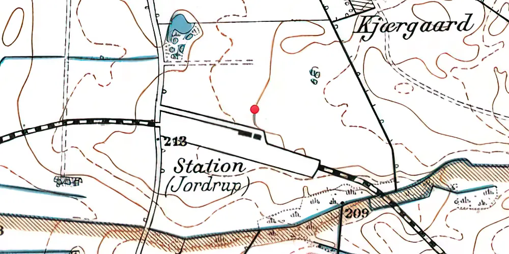 Historisk kort over Jordrup Station
