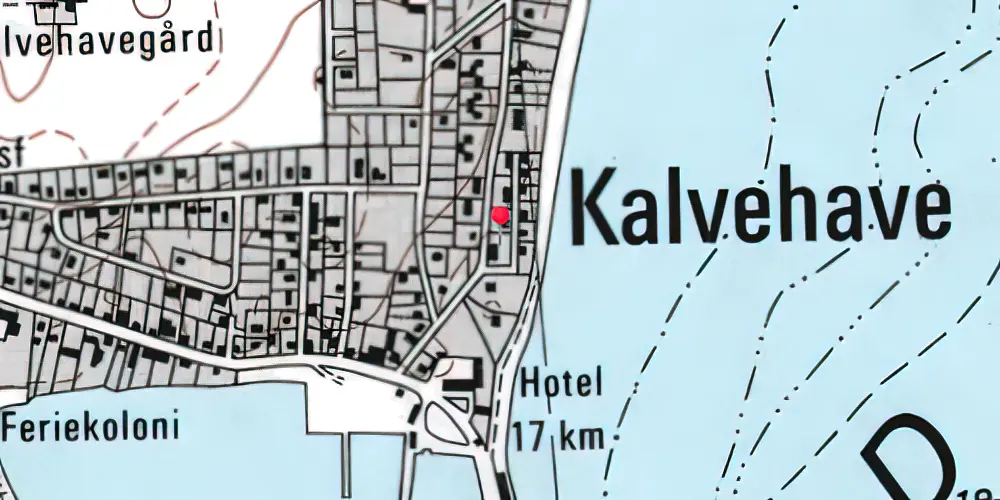 Historisk kort over Kalvehave Station
