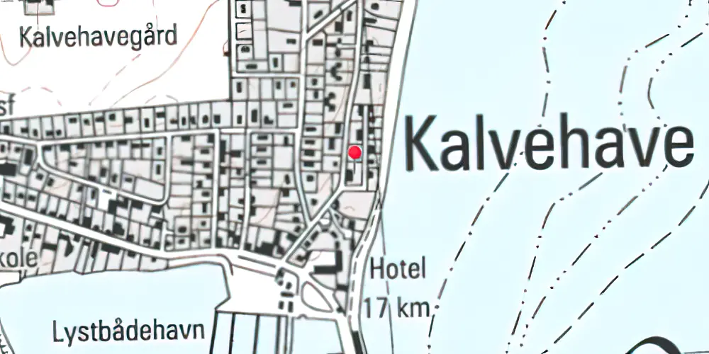 Historisk kort over Kalvehave Station 