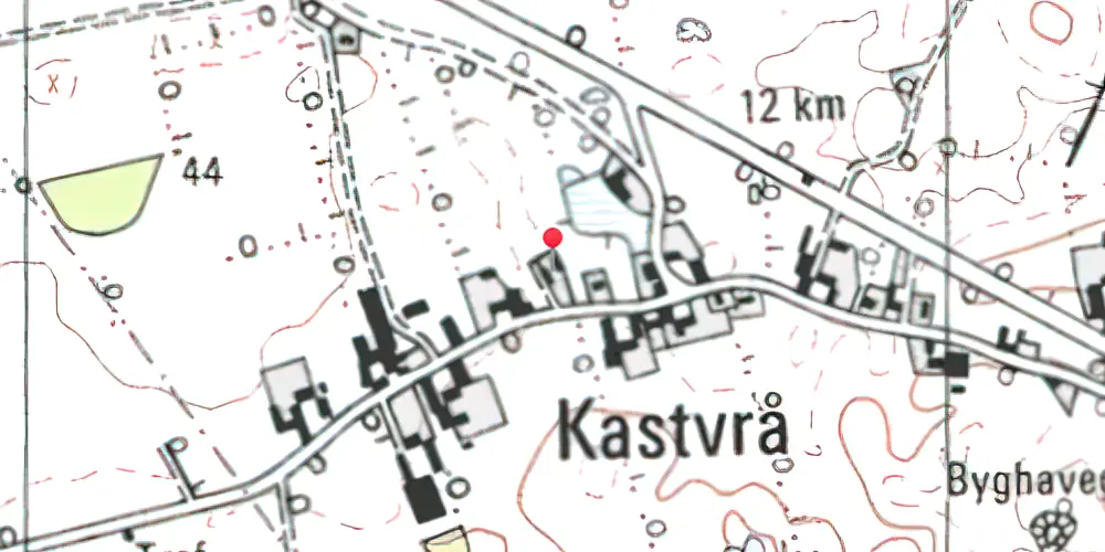 Historisk kort over Kastvrå Station