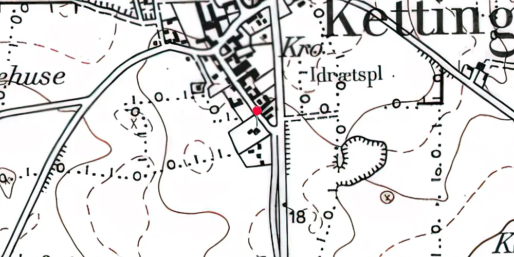 Historisk kort over Ketting Station 